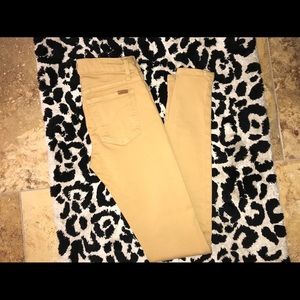 SEVEN for all mankind mustard skinny jeans.